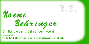 noemi behringer business card